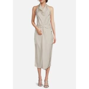 Ramy Brook Indie Dress Jute Satin Like Size Small NWT Luxe Chic Romantic Dressy